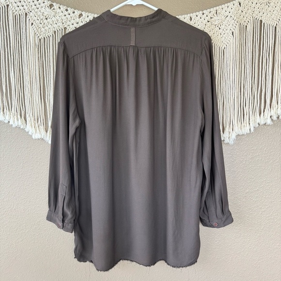 Hannoh Wessel Chelsie brown viscose Blouse Top EUC D - Picture 2 of 10